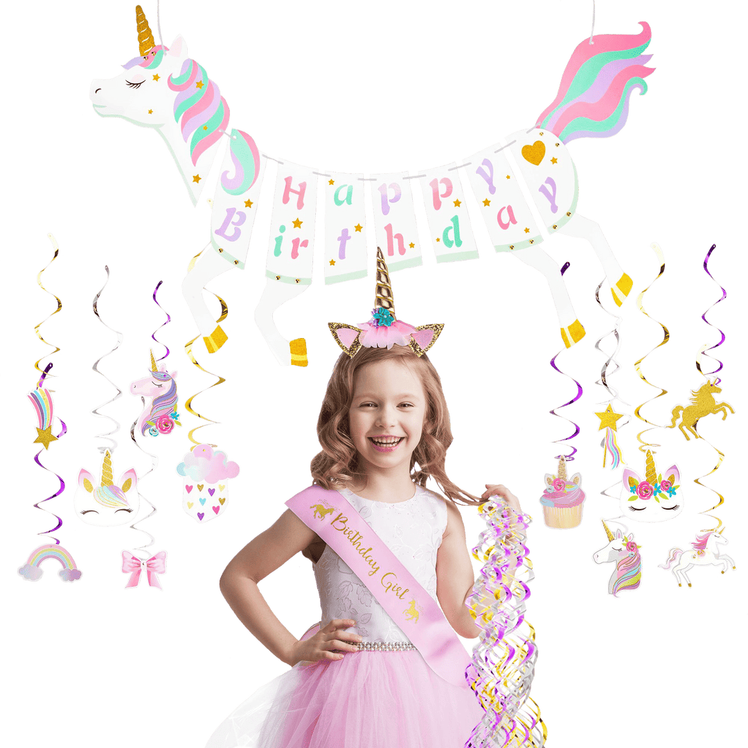 ibouteek Unicorn birthday party decorations package